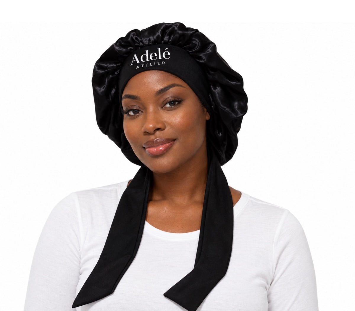 Adelé Signature satin hair bonnet