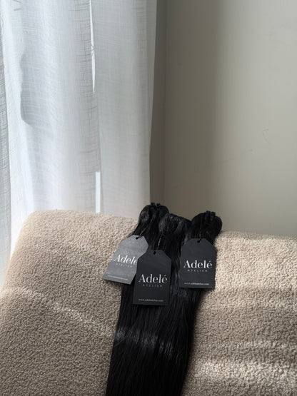 Three Yaki kinky straight hair bundles by Adelé Atelier