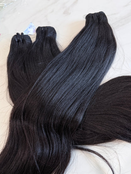 Three Yaki kinky straight hair bundles by Adelé Atelier
